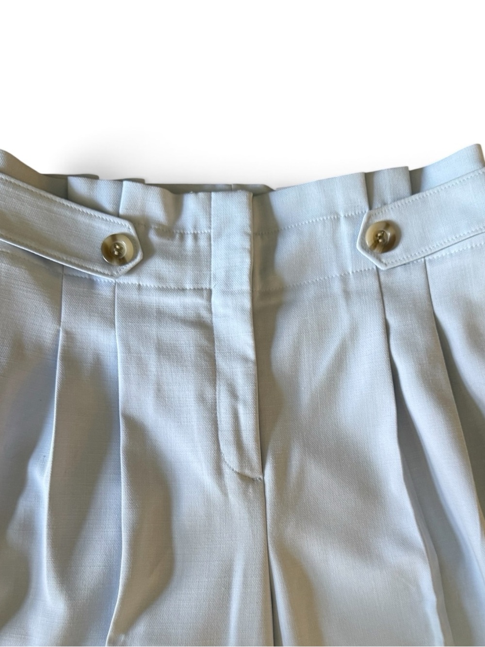 Ann Taylor White Pleated Trouser Petite 10 NWT High Waist Tailored - Picture 3 of 11